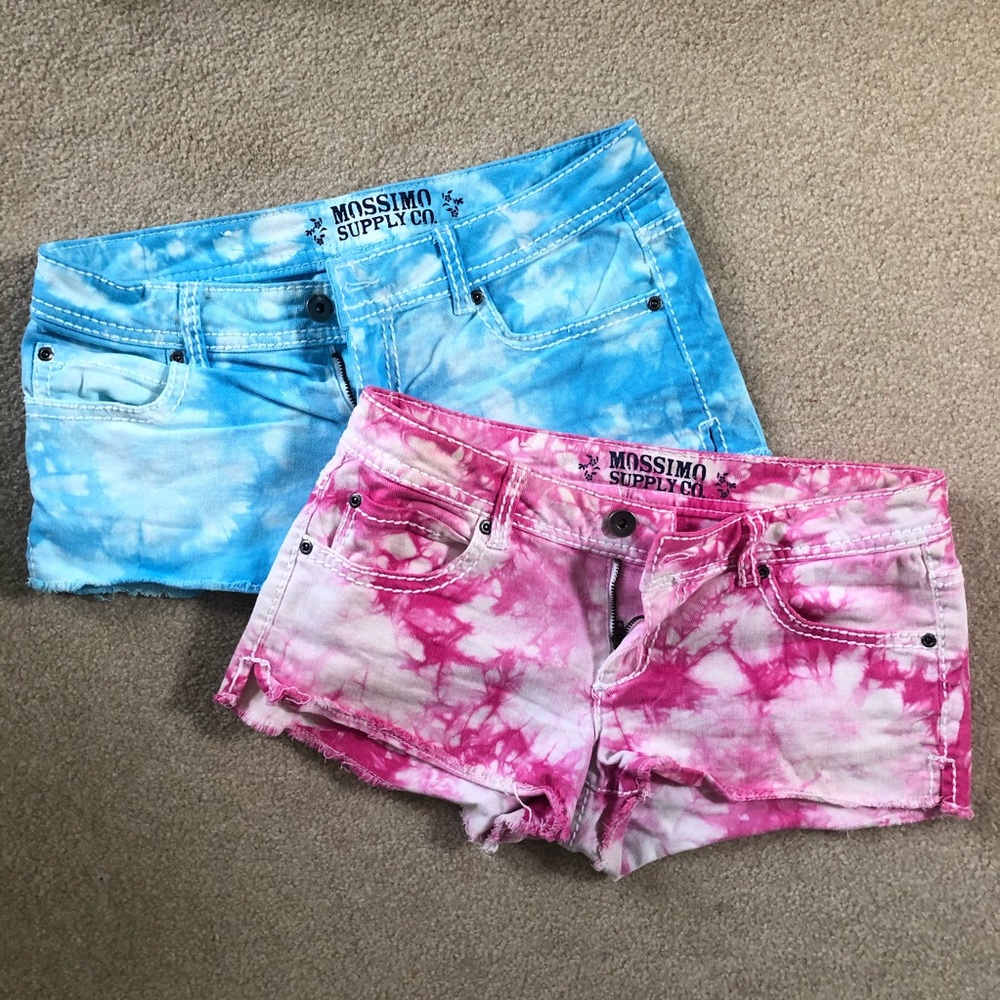 Set of Two Tie-Dye Shorts (Blue/Pink)